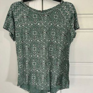 Lucky Brand Zipper Back T-Shirt, Size M